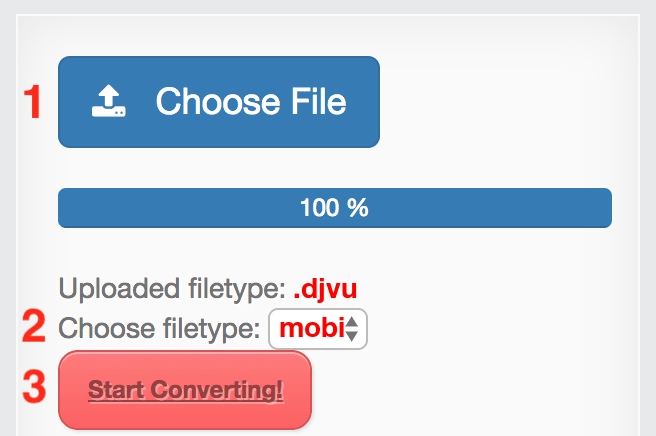 How to convert DJVU files online to MOBI